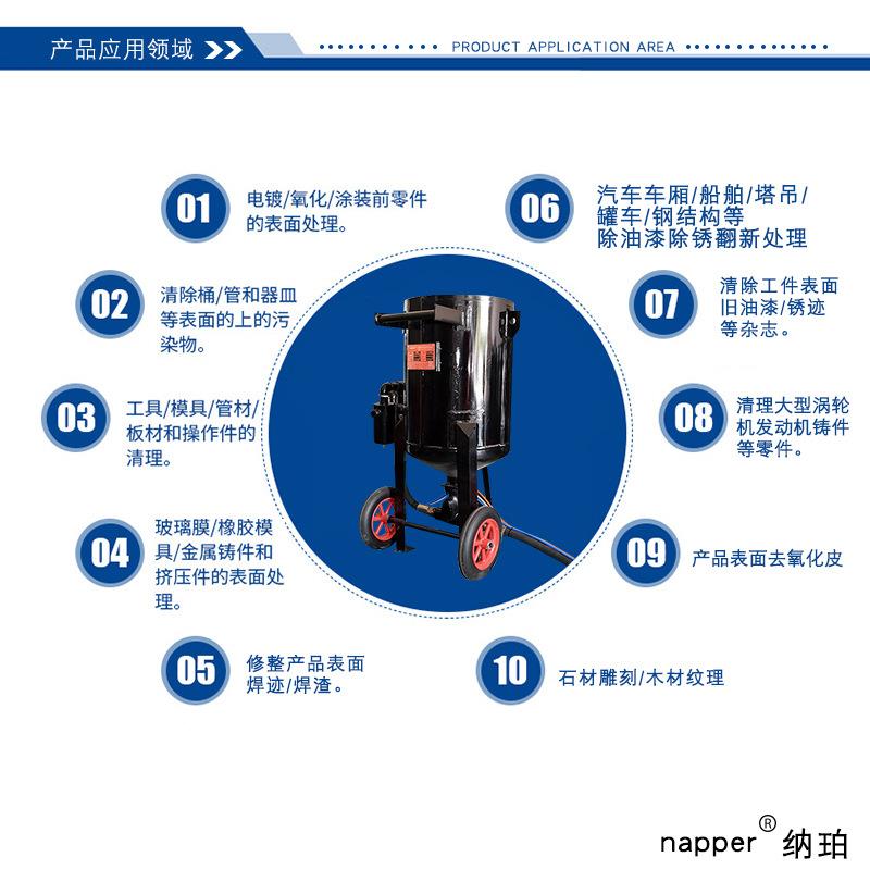 喷砂砂机小型ZYD结构除锈翻新高压喷罐移动开钢式水打沙设放备
