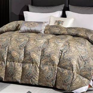 日系羽绒被被壳95芯白鹅绒被加厚被被壳鸭子100支单绒被套自充冬