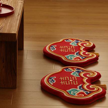 敬跪垫结婚一对红色口F97S7689喜茶跪垫新娘改坐福婚庆垫用品大全