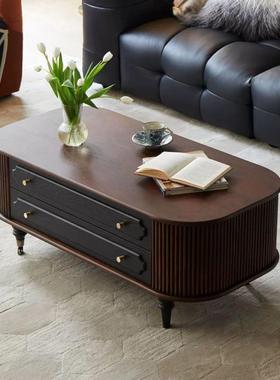 法式简约美式复古视柜家电用茶几RZS组合新小户客款厅实木型轻奢