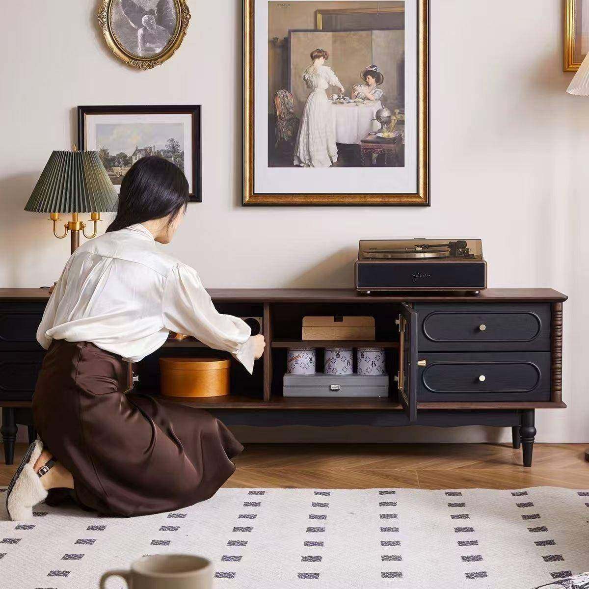 美式实木古几客厅电复视48520568柜茶黑色落地法储物柜网红收纳新,玩具/童车/益智/积木/模型,其它,淘宝优惠券,粉丝福利购,淘宝优惠卷