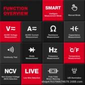 HA全BOTTESTH27A B超薄彩屏数字万用表高162精度多功能1自动数显
