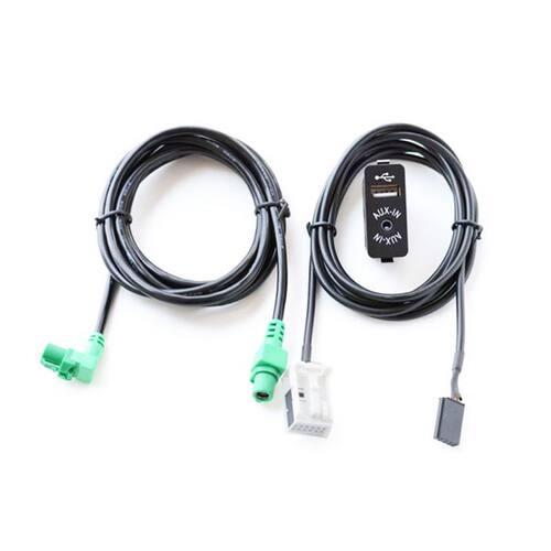适用于BMWE60E61E63E64E87E90E70F25F01F02F03F04F12等AUXUSB座