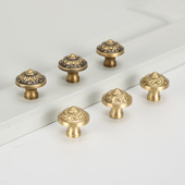 铜匠师拉手柜门纯铜北欧轻奢金色新中式 抽屉衣柜子橱柜黄铜门把手