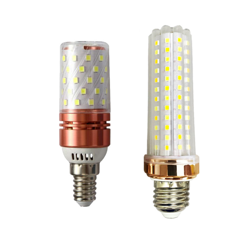 LED灯泡玉米灯高亮节能灯e14e27e12螺口110V220V三色变光吊灯光源