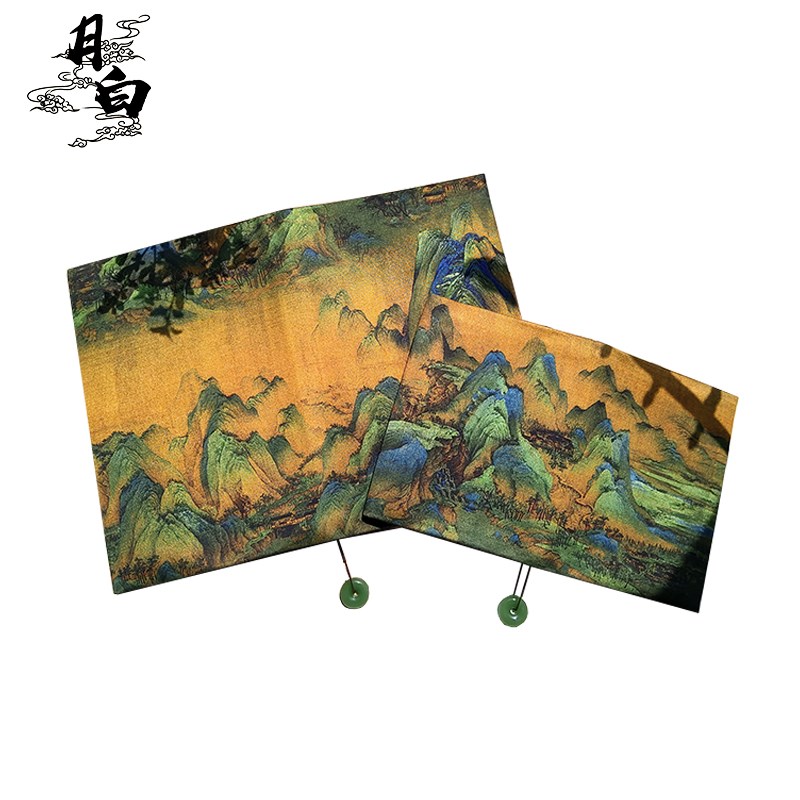 月白 千里江山 国风手工书衣A5A6手帐手账本记事本笔记本文创礼物