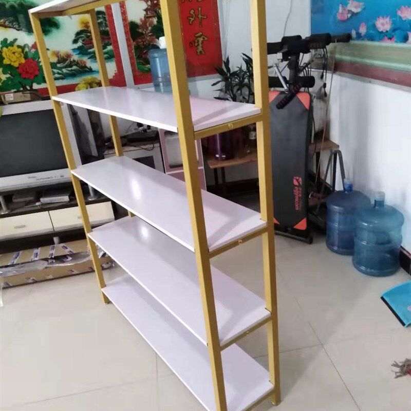 服装店放包包架子鞋架展示架橱窗多层置物陈列架简约金色女装货架