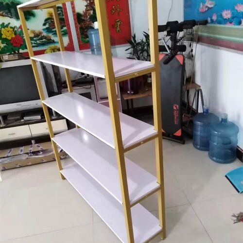 服装店放包包架子鞋架展示架橱窗多层置物陈列架简约金色女装货架