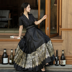 蕴锦[千岁茶]改良汉元素交领衬衫上衣夏季 可搭璎珞鹦鹉马面裙