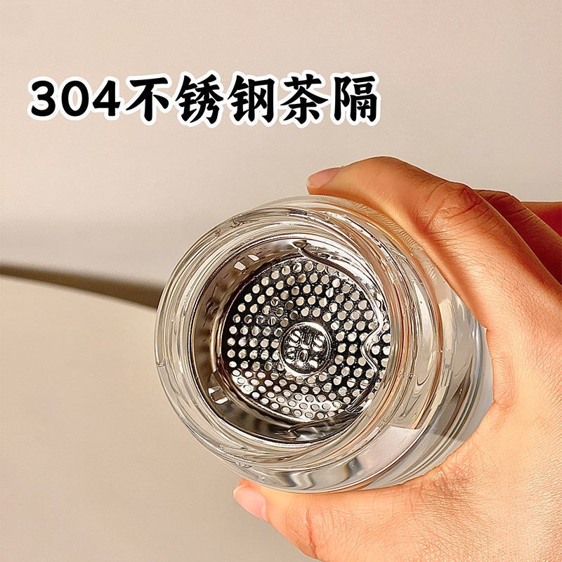 牛奶玻璃杯女高颜值高硼硅早餐豆浆咖啡便携刻度直饮耐高温水杯子