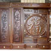 全实木新中式 柜客厅屏风进门隔断间厅柜双面酒柜 实木玄关入户鞋