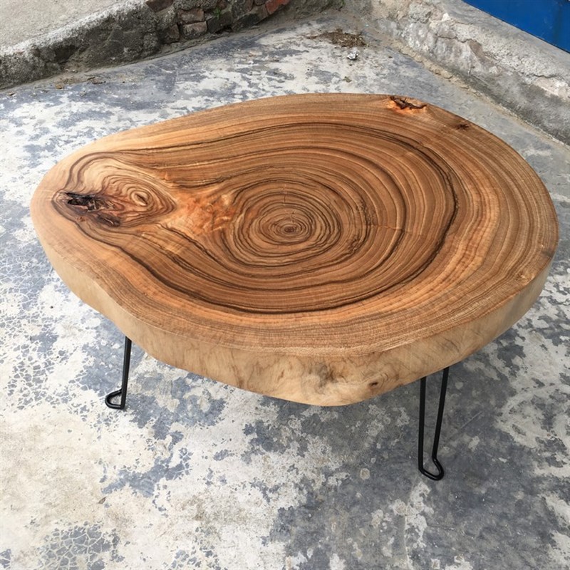 原木原生态年轮茶几沙发边几实木复古阳台飘窗桌子榻榻米小茶几