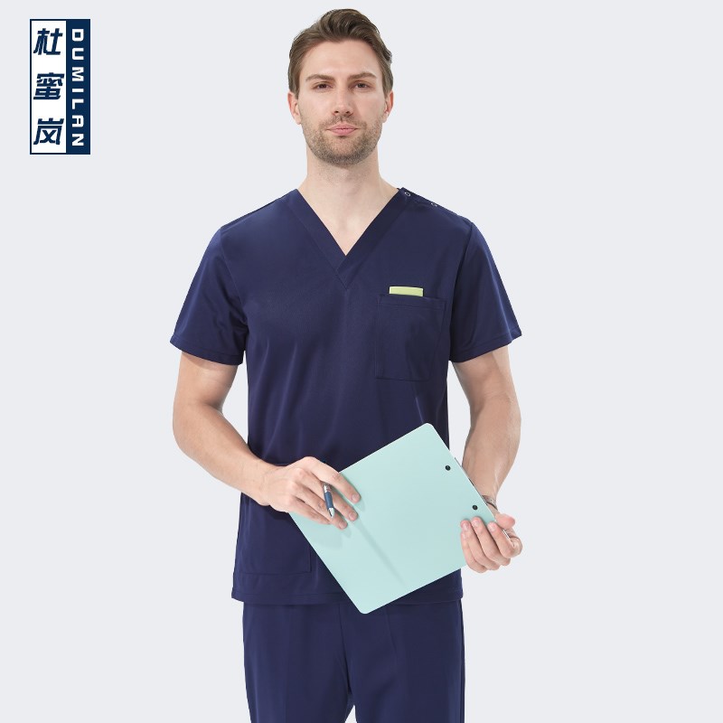 杜蜜岚防静电高端洗手衣女短袖手术室刷手服护士服口腔医生工作服