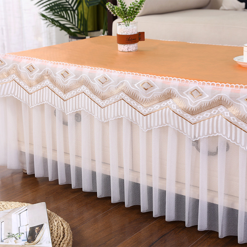 防尘罩茶几桌布茶几套罩蕾丝长方形防尘罩防滑防水防油茶机桌罩,居家布艺,桌布,淘宝优惠券,粉丝福利购,淘宝优惠卷