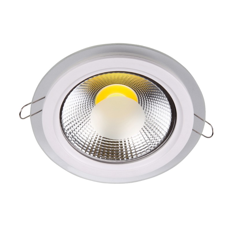 led筒灯天花灯玻璃面板灯COB三色可变光暗装5W10W15W厨卫灯包邮