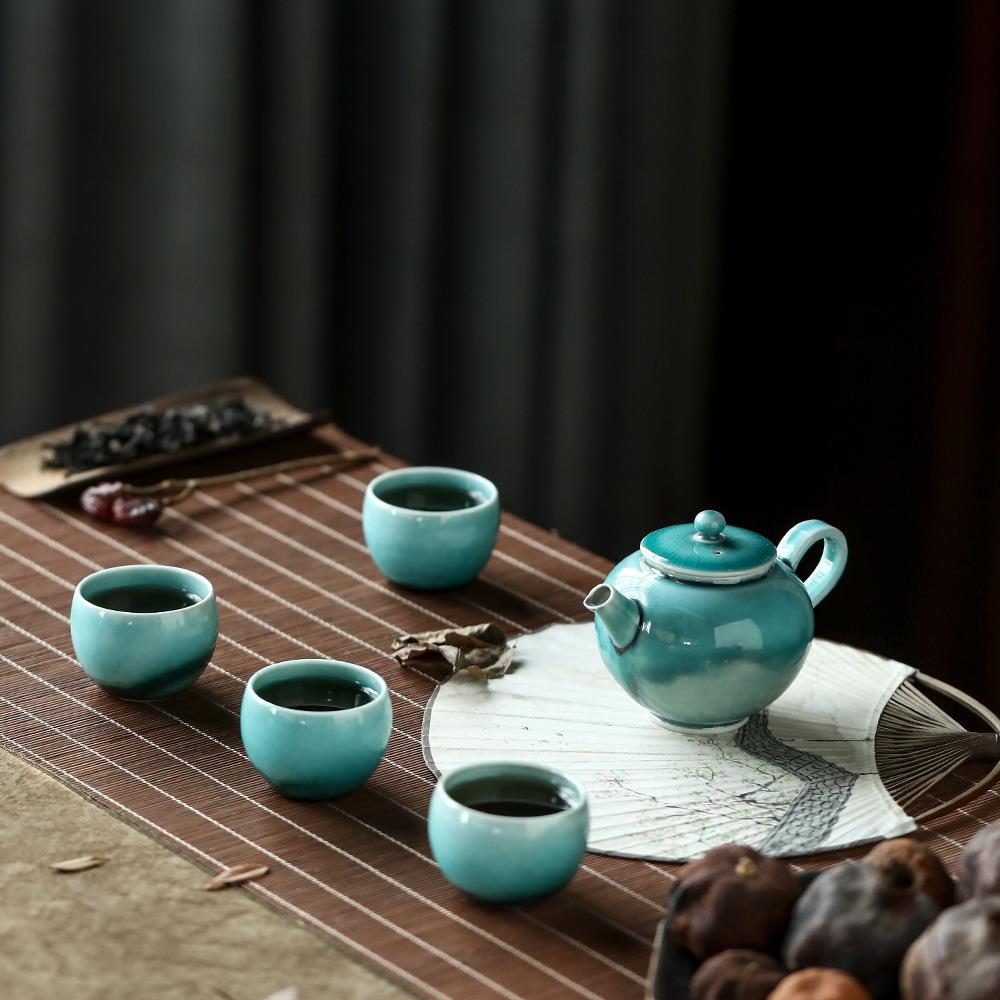 纯手工茶壶陶瓷泡茶壶单壶高温窑变釉日式苏打壶家用茶具茶壶套装