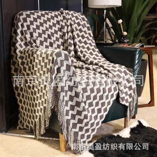 毯子throw沙发毯流苏北欧毯民宿装饰毯婴儿拍照搭巾毯