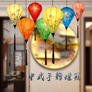 新中式越南水滴钻石手工街区布置灯光亮化灯笼火锅茶楼饭店红灯笼