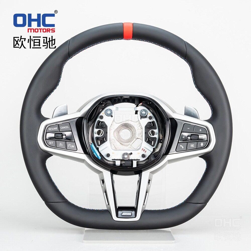 适用于宝马CS24款M5系红色定位线汽车方向盘改装升级