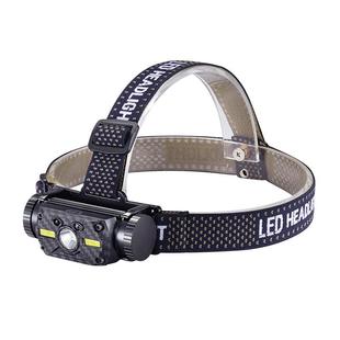 新款 户外感应头灯L2灯珠21700充电头灯聚光户外野营维修照明灯