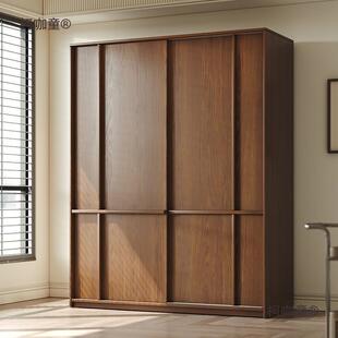 衣柜木板自己组装中式橡木推拉门门衣柜可定卧室现代小户衣麦太保