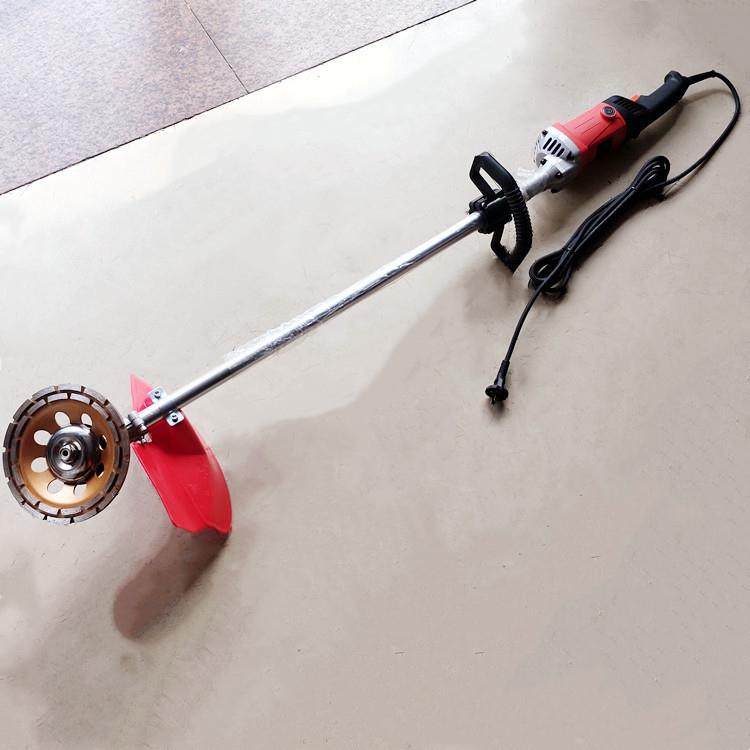 瓷砖石料抛光铁板彩钢修边机翻新去锈小型长杆手持电动除锈打磨机