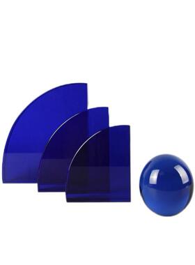 现代简约创意蓝色水晶工艺品拱门水晶球样板房售楼处桌面书架饰品