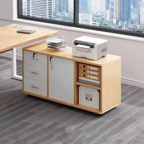 办公边柜侧柜办公室矮柜带锁抽屉AI-21移柜动桌桌下收柜纳打印机