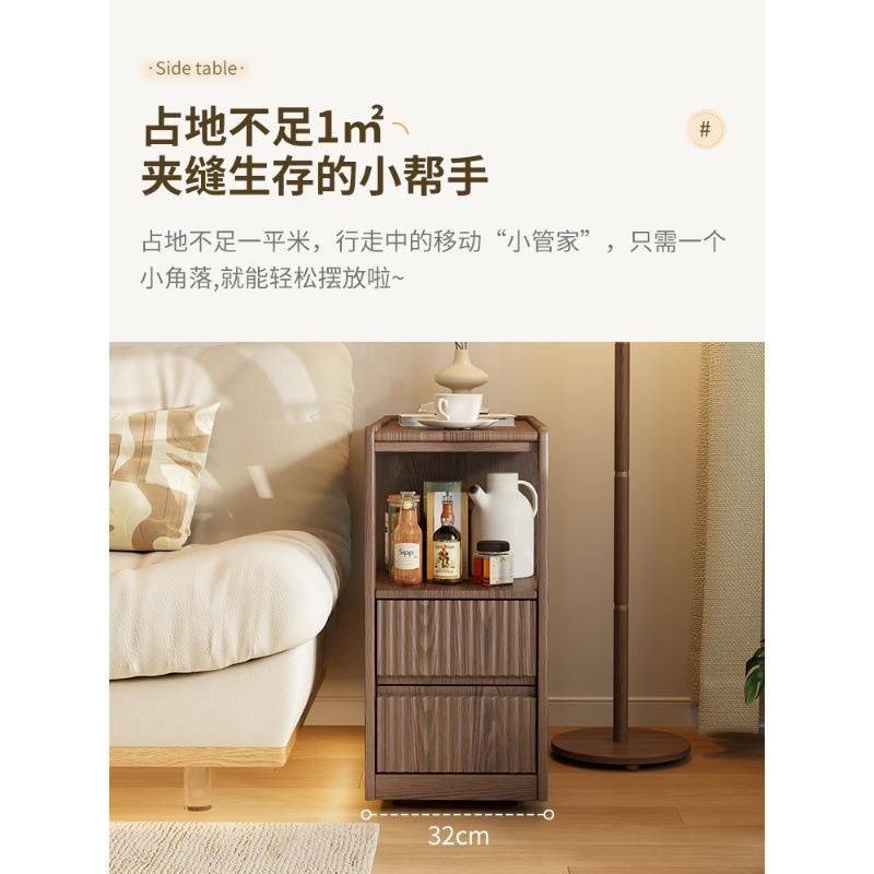 木移动茶几BJ010-01小户实型客厅家推用沙发士边柜移动茶水柜车巴