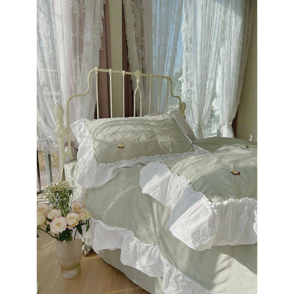 3523EW套1小清春新季上床四件法式森系床