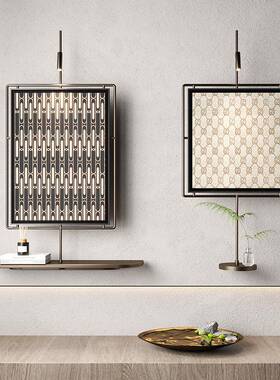 新中式客装饰20765画茶室办室壁画艺术卧室餐厅挂画玄关公壁厅灯