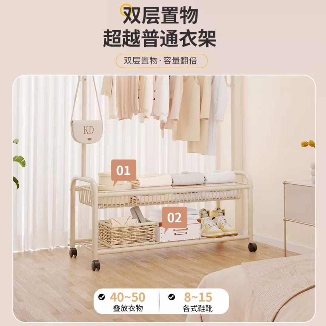 灵阳详询客服动猫耳衣式帽架简落地立衣架家用卧室内可移动挂易衣