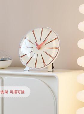 ozoom桌屋准TYOS146泡泡气球挂钟家用客厅钟表墙面装w饰时电视柜