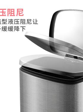 圾商新款38BXFL5桶0L脚踏垃圾不锈钢大容量带盖场车站分类垃桶