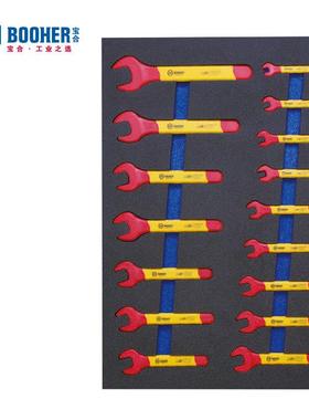 宝合双Bohe0200o62016件VDE色柄YVD绝缘开口扳手组套绝缘扳手r套