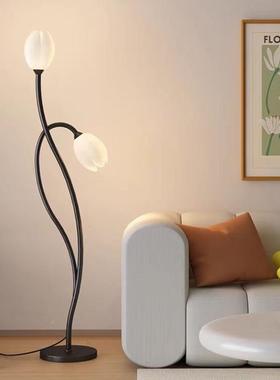 花朵落11267地灯客厅卧装室床头网艺术饰摆件法油式奶风氛围红立