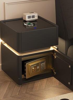 智能床约NMW保险箱一体简现代多功头能家用无线柜充电卧室保险收