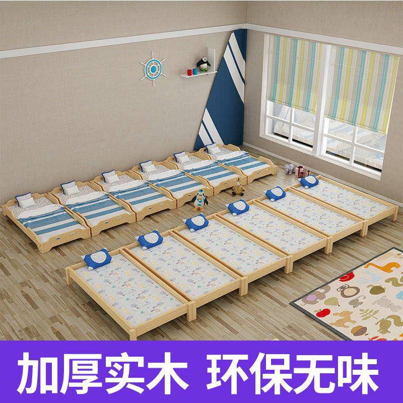 幼儿午园床午睡托管班小学生托班实木叠床儿RSI童午床休小叠床单