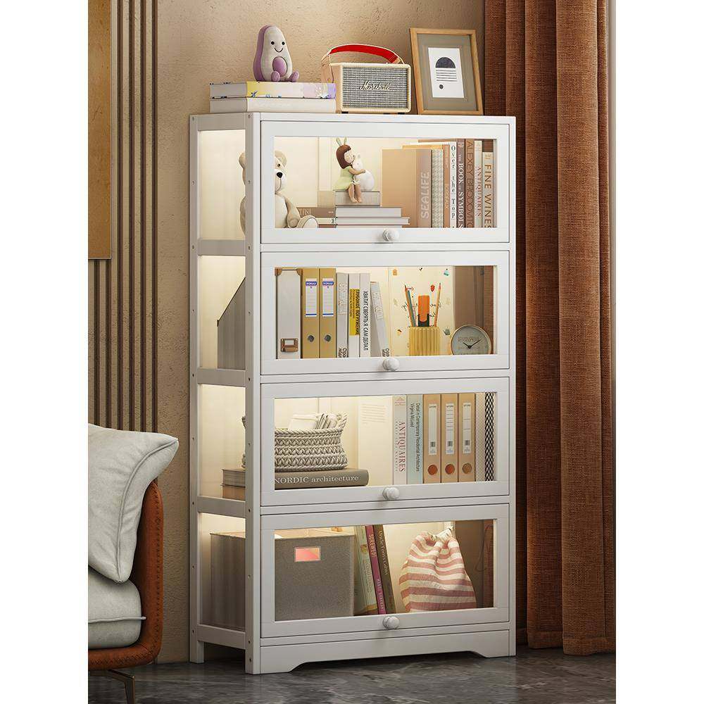 白色学生书架家用置物架落地收纳架防尘带门桌面儿童书柜储物柜子,纺织面料/辅料/配套,纺织机械配件,淘宝优惠券,粉丝福利购,淘宝优惠卷