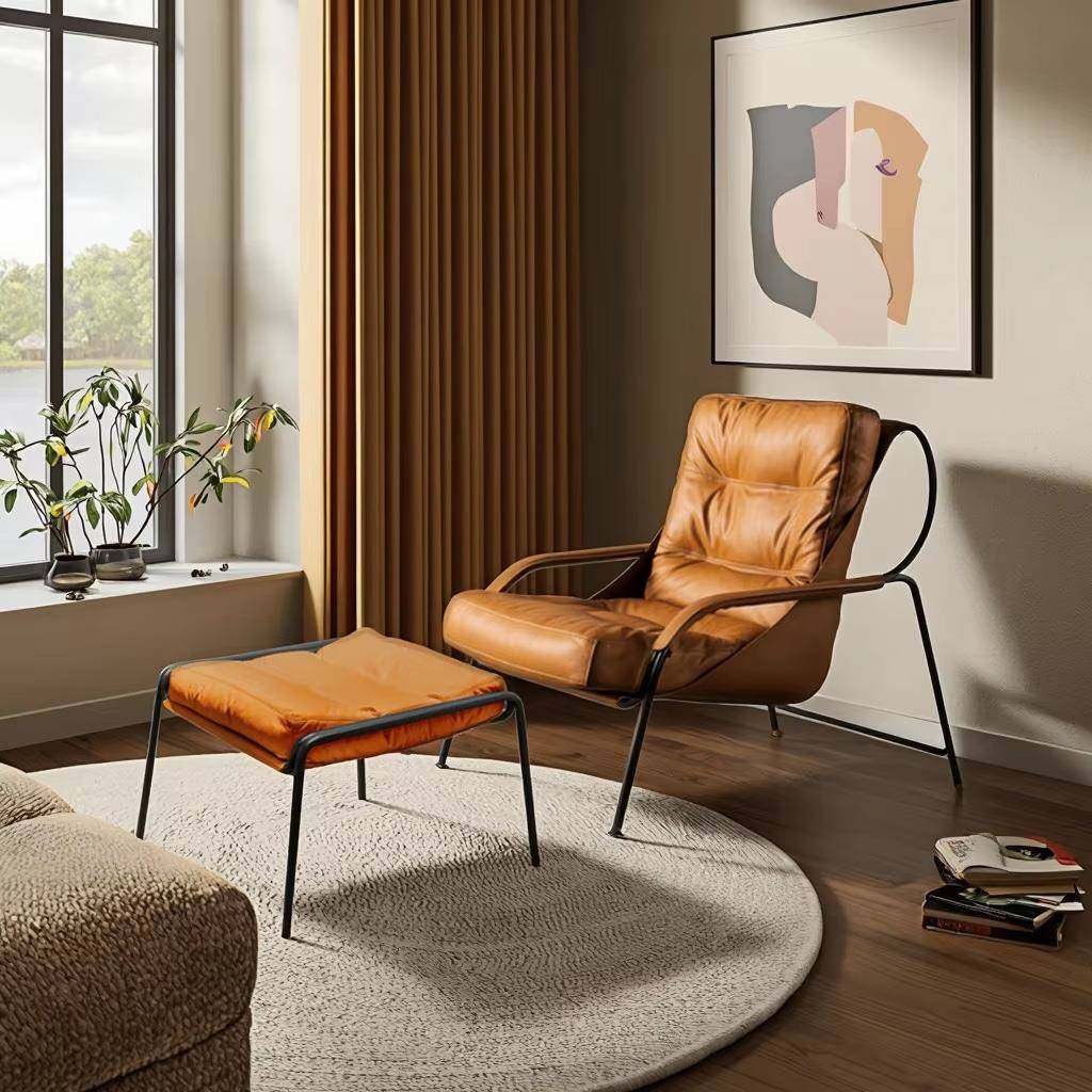 现代轻奢时尚个性休闲躺椅设计师皮艺沙发椅客厅卧室书房单人单椅,节庆用品/礼品,新娘配件,淘宝优惠券,粉丝福利购,淘宝优惠卷