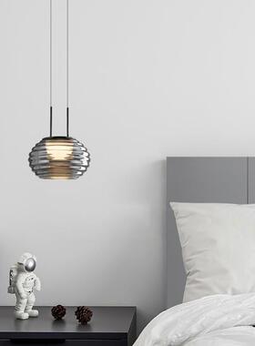 电商供货现代极简小吊灯玻璃黑色餐厅吧台创意北欧床头单头吊灯