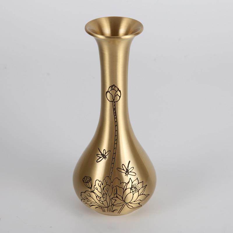 纯铜花瓶摆件客厅插花新中式干花摆件装饰品轻奢大花瓶高级感小众,农用物资,其他肥料,淘宝优惠券,粉丝福利购,淘宝优惠卷