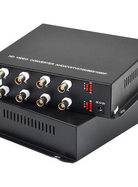 高清桌面式8路CVI同轴高清视频光端机AHDTVI光端机200万1对1080P