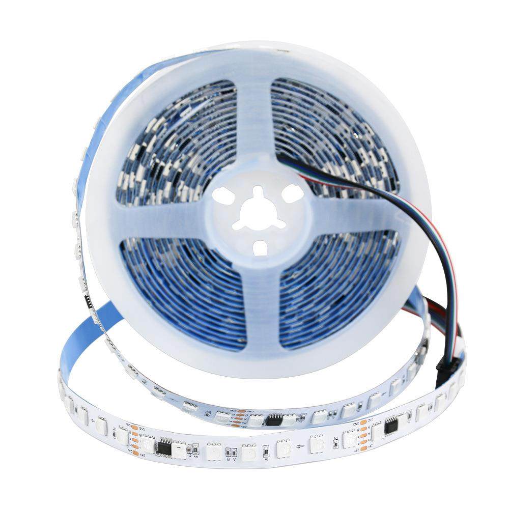DMX512全彩软灯带可编程5050RGB低压24V户外工程建筑舞台照明灯