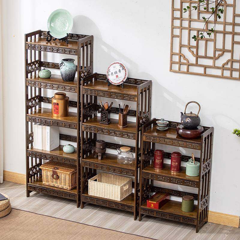 新中式落地多层置物架客厅仿古书架可调节厨房置物架装饰展示架子,节庆用品/礼品,新娘配件,淘宝优惠券,粉丝福利购,淘宝优惠卷