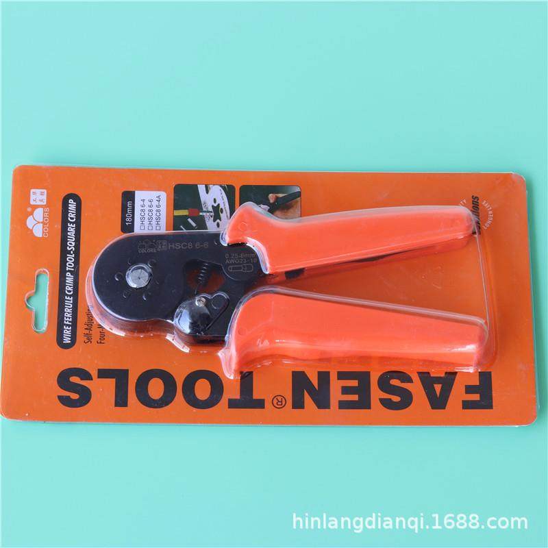 华胜工具HSC86-6压线钳套管式自调压线钳管型端子压接钳冷压钳