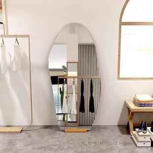 轻奢服装店显瘦试衣镜异形家用落地镜全身镜网红美颜立体大镜希良