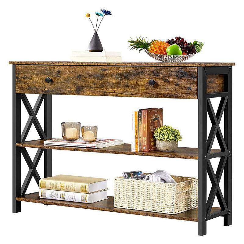 简易美式乡村风客厅玄关桌钢木家具带抽屉储物柜收纳架,节庆用品/礼品,新娘配件,淘宝优惠券,粉丝福利购,淘宝优惠卷