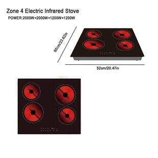 110V美日规240V英欧规插头可logo图案4区2头单头电磁炉电陶炉