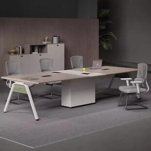 办公会议桌长桌简约现代会议室桌椅组合小型会议桌子接待洽谈条桌